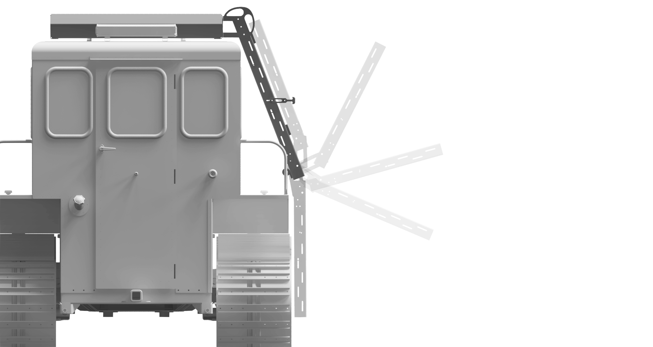 Roof Rack System with Folding Ladder