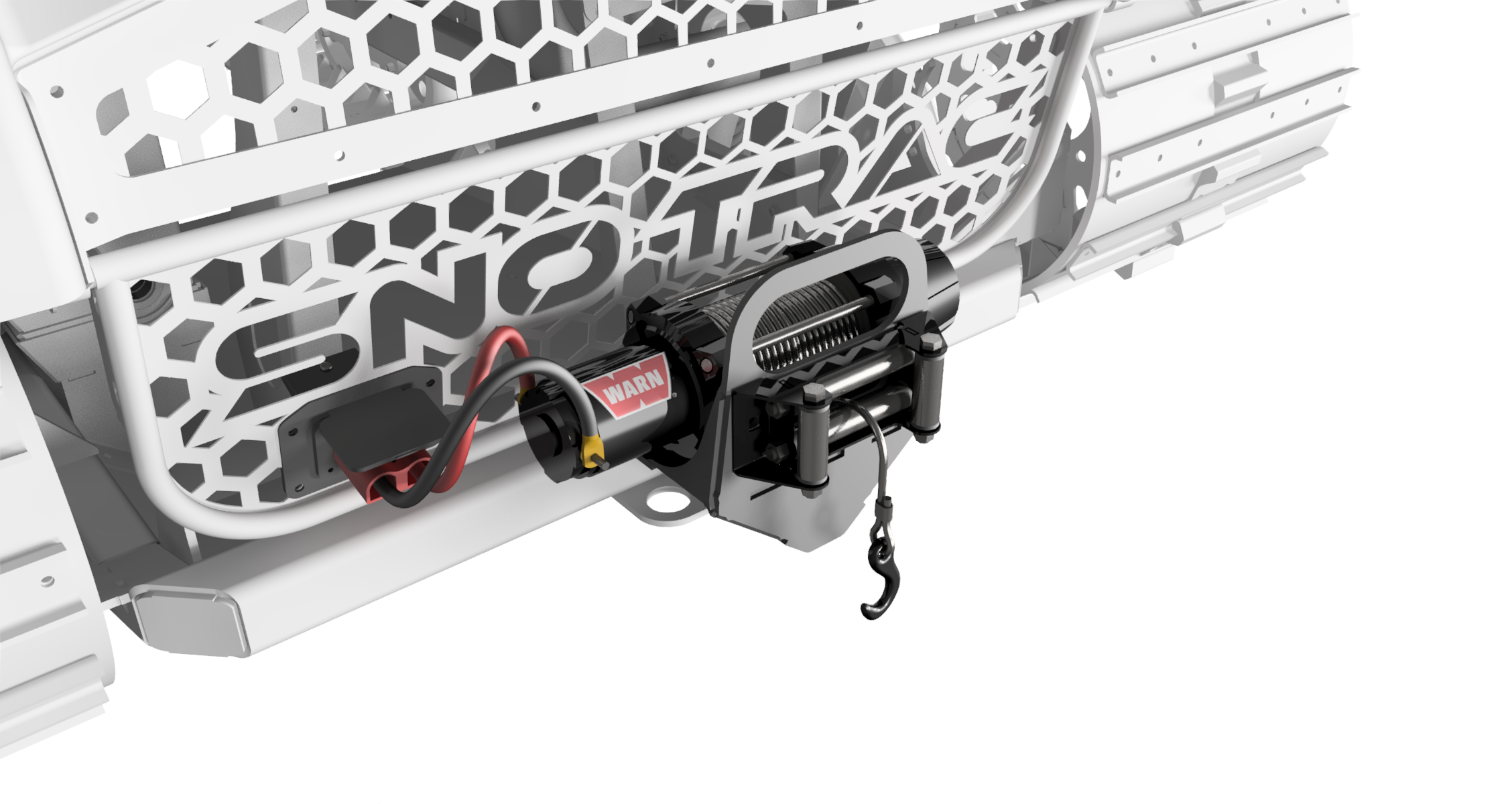 SnoTrac winch mount on a vehicle