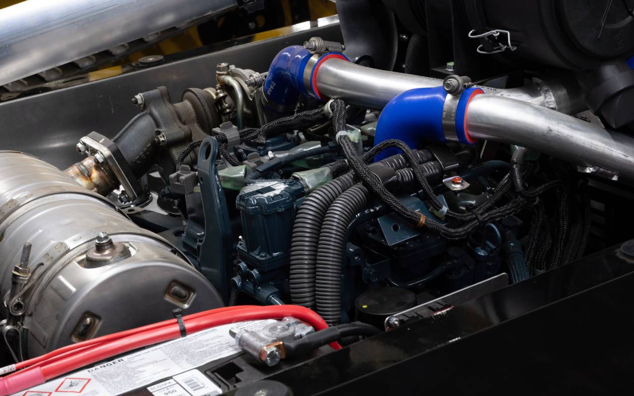 Close-up of a Sno Trac Kobuta engine