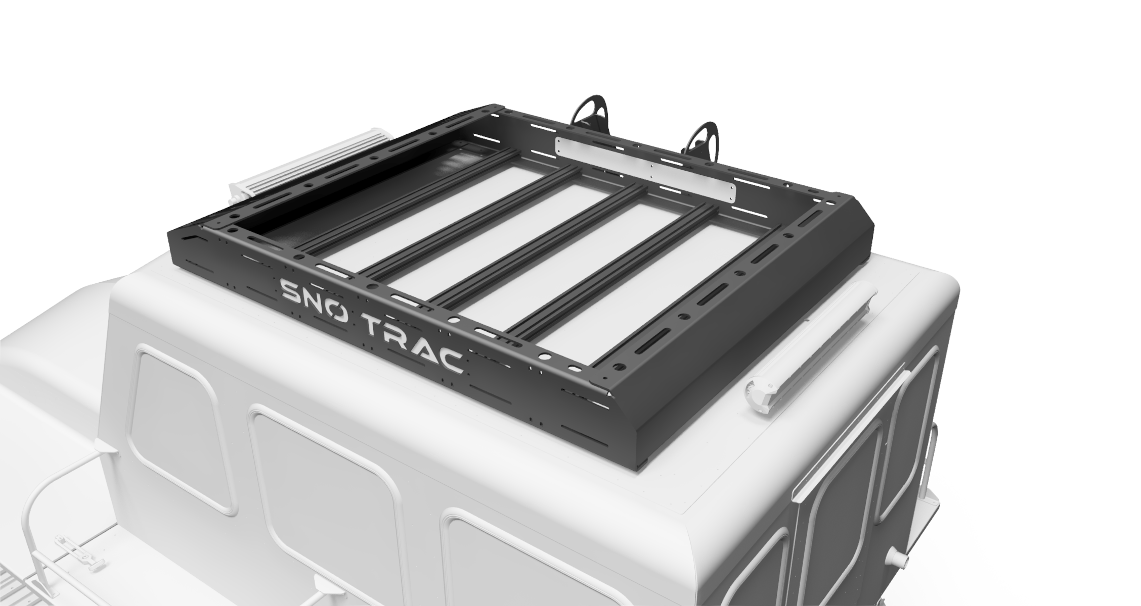 Roof Rack System with Folding Ladder