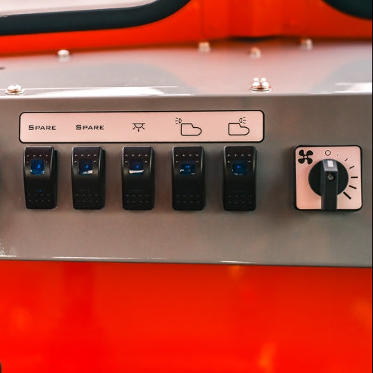 Sno Trac vehicles easy control system in dashboard.