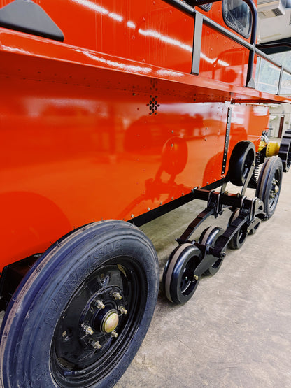 Close-up of Sno Trac wheel system